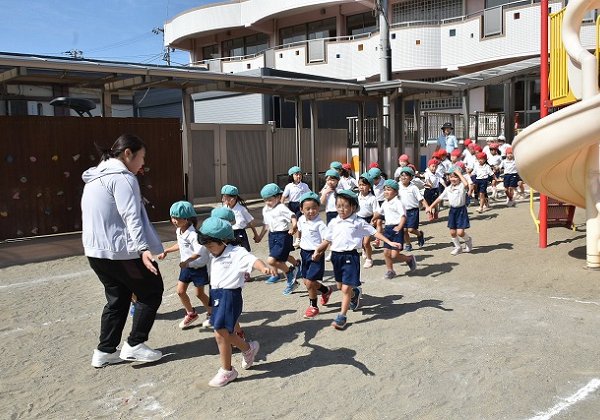 10.7　運動会予行練習-3　行け！Lotus忍者・いっしょによーいどん・あいうえおにぎり